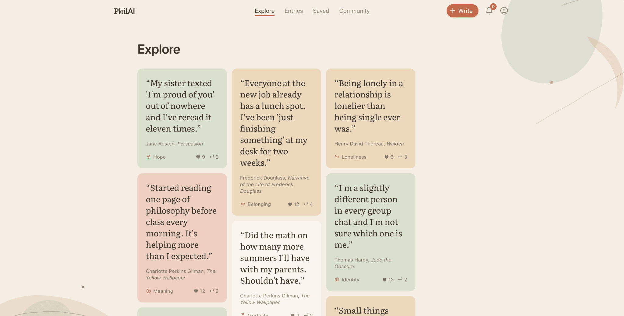 The Explore feed